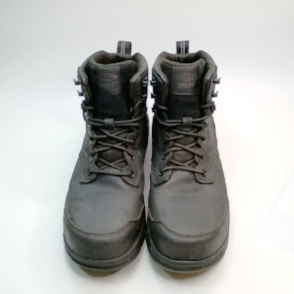 Keen Utility Lansing Mid Work Boot Men Size 10.5 EE Black Leather Waterproof